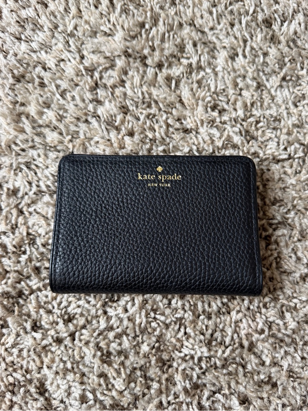 Kate Spade Black Pebbled Leather Wallet